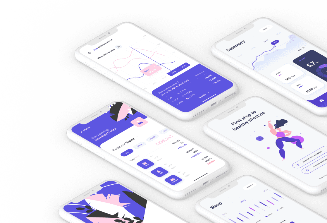 Aperçu d'app mobile moderne
